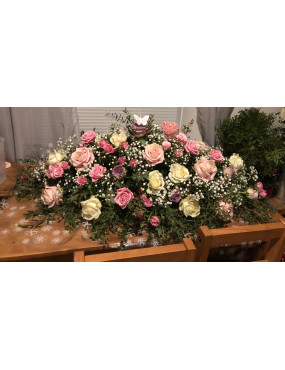 3/4ft Coffin Spray - Pink...