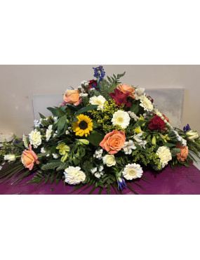Mixed floral 2/3ft coffin...